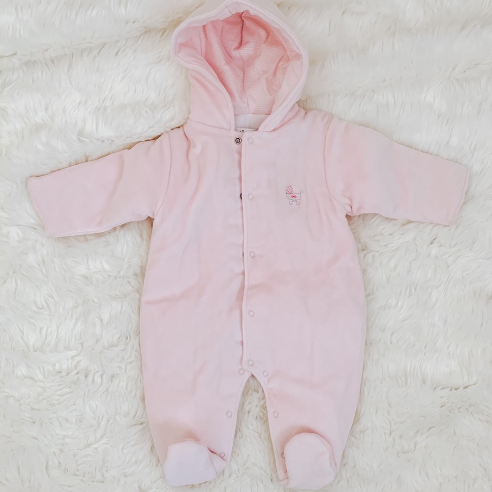 Thick cotton onesie w/ hoodie